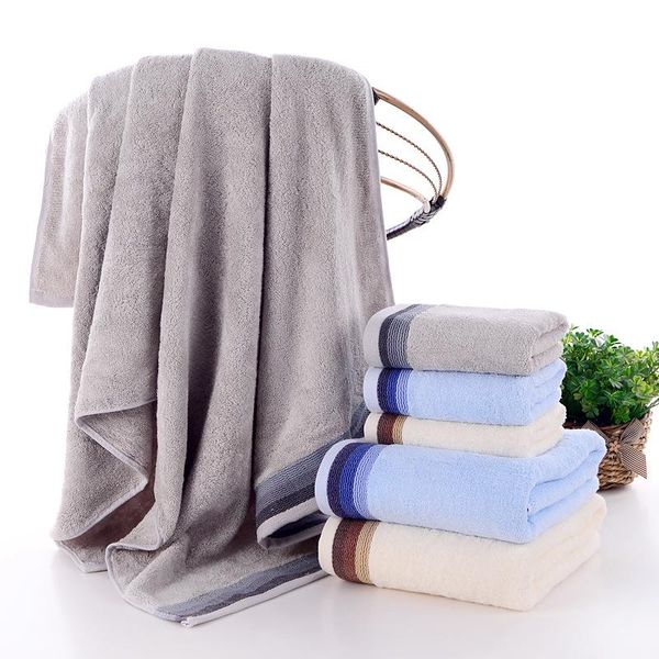Toalha cinza azul conjunto de algodão grande grega homens banho casa banheiro mão rosto chuveiro toalhas casa para adultos crianças toalla de ducha