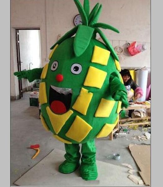 Costume della mascotte dell'ananas adorabile di Halloween Personaggio dei cartoni animati di frutta di alta qualità Personaggio a tema Anime Formato adulto Natale Carnevale Festa di compleanno Vestito operato