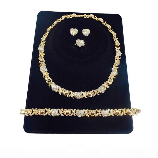 

2 sets lot african jewelry set for women necklaces earrings 14k gold jewelry sets for women wedding jewelry earrings for women set, Black