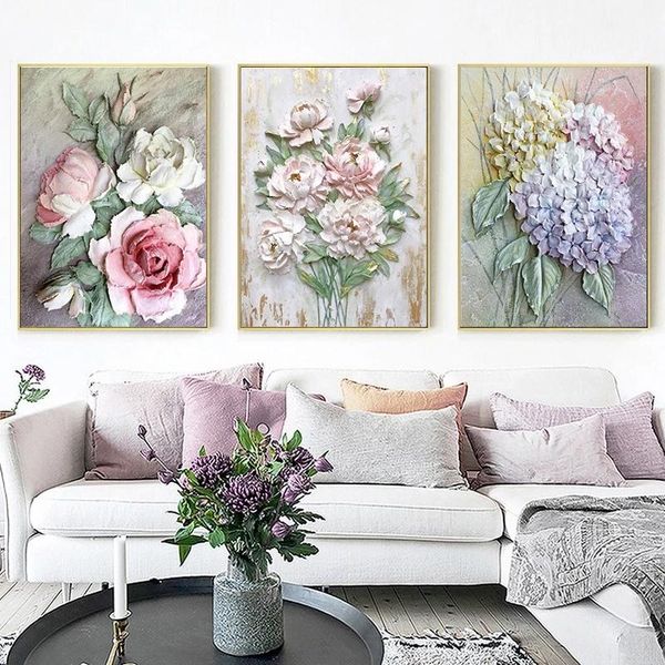 

paintings nordic modern style flower poster home decoration canvas painting wall art posters and prints murals for living room