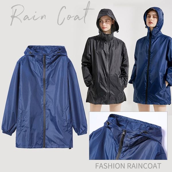 

raincoats women stylish polyester raincoat waterproof rain jacket with hood