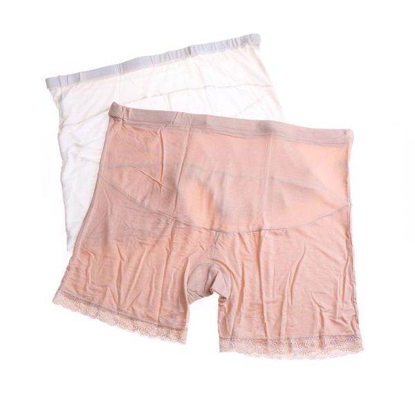 

summer pregnant women shorts maternity solid high elasticity short pants for pregnancy comfort home casual capris bottoms, White