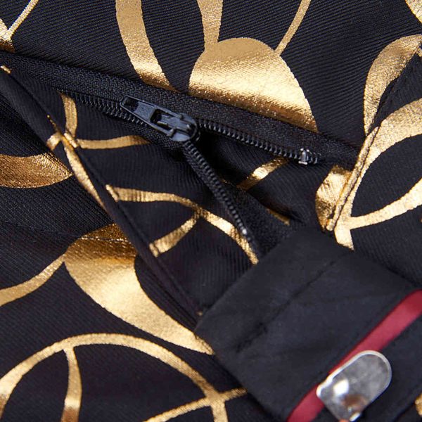 

men's suits & blazers pijtrl golden floral male tide, slim fit style with pants, wedding suits, groom, singing attire 840c, White;black