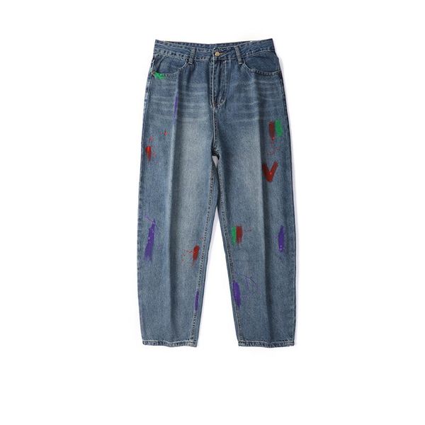 

men's jeans men male casual clothing high street trousers, Blue