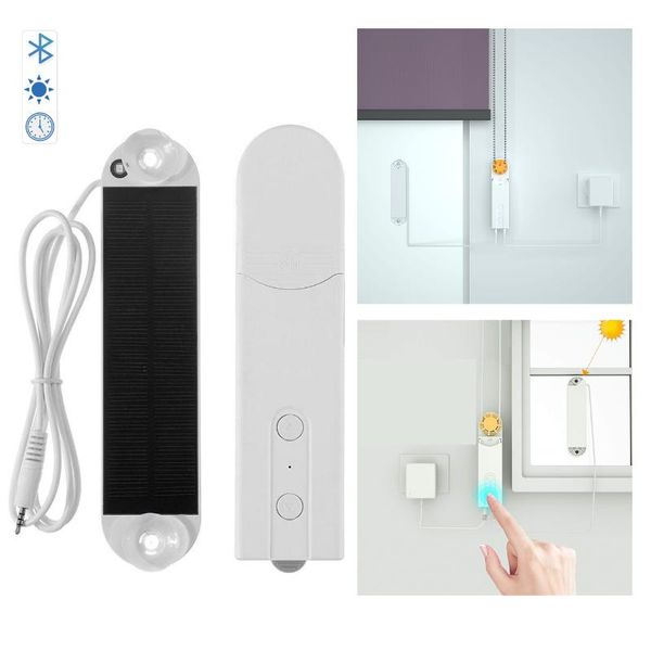 

smart home control bluetooth motor for curtains blind motorized chain roller shutter drive app wireless solar panel supply