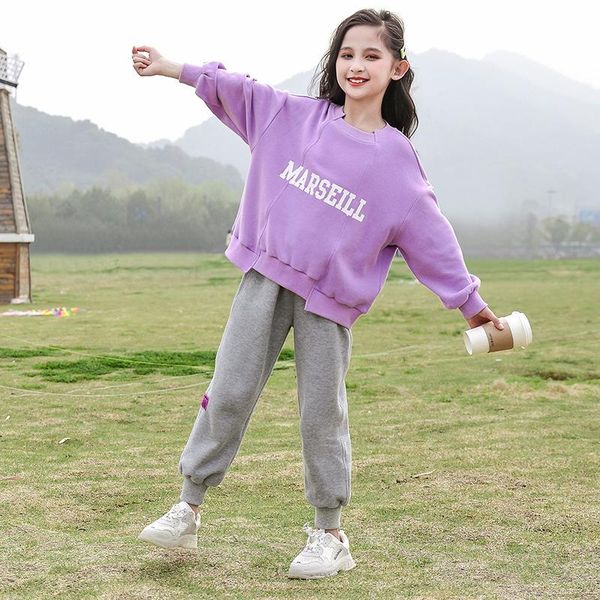 

clothing sets girls clothes set teen tracksuit spring autumn long sleeve 2pcs children suits girl casual sportswear 8 9 10 12 years, White