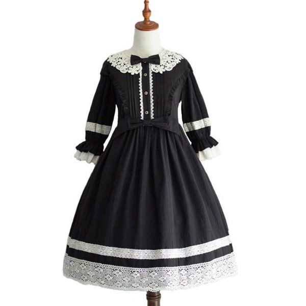 

plus size dress women autumn winter elegint ruffle a-line soft lolita gothic princess party dress women summer cosplay vestidos 210528, Black;gray