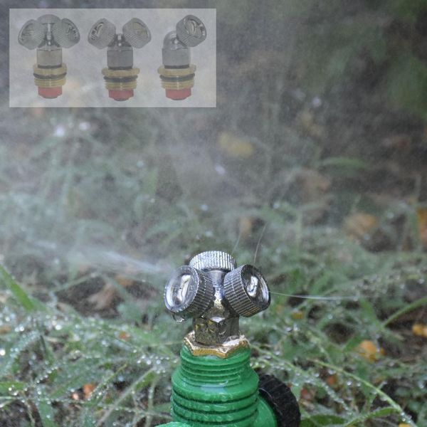 

watering equipments metal 1/2/3 holes water sprinklers nozzle garden sprayer mistÂ sprinkler male 1/2" 3/8" female for agricultural