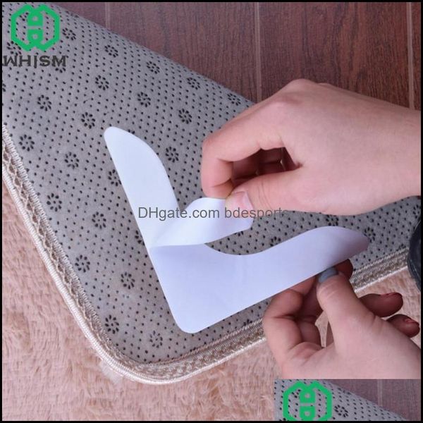 Aessories Bath Home Gardeth Mats 4/8pcs L-образный ковер без скольжения наклейка PU Mater Fixer Tape