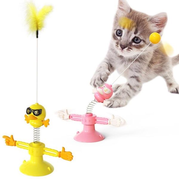 

cat toys pet toy for spring-man spinning turntable funny stick