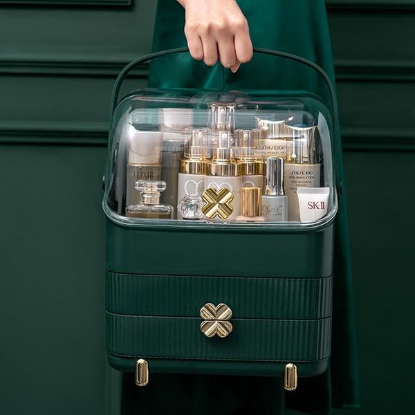 

storage boxes & bins fashion big capacity cosmetic box waterproof dustproof bathroom deskbeauty makeup organizer skin care drawer