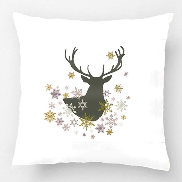 

modern vintage rustic deer and snowflakes throw pillow case decorative cushion cover pillowcase customize gift by lvsure for car cushion/dec