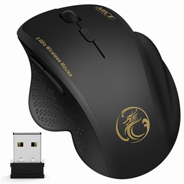 

wireless mouse computer for pc lap6 button optical mause ergonomic mice with usb receiver