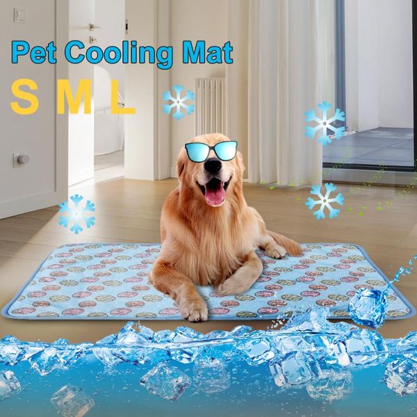 

kennels & pens pet cat summer cooling mat cold blanket comfortable multi-functional fiber cushion for cats dog accessories