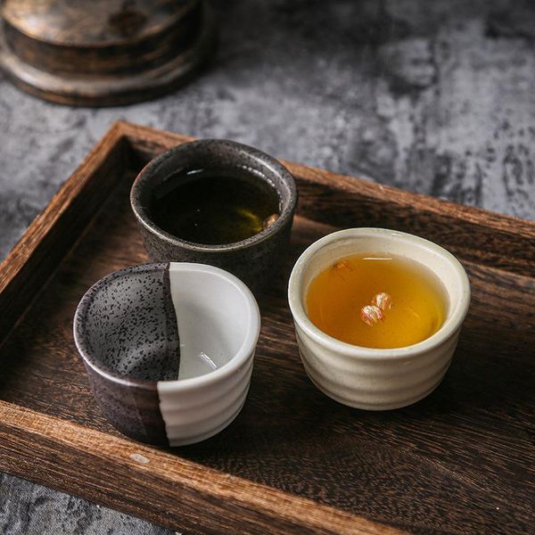 

japanese sake set ceramic tea cup porcelain warm hand gift 1 pack cute wine glasses