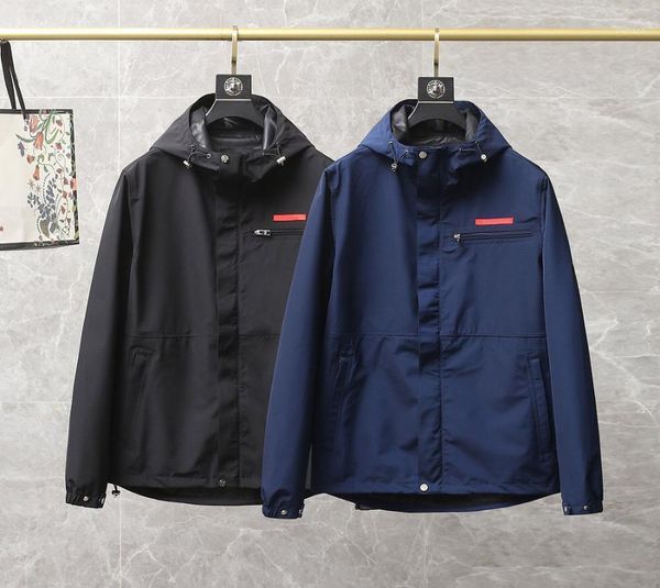 

men's jackets spring autumn fashion windproof waterproof business casual rubberized windbreaker jacket, Black;brown
