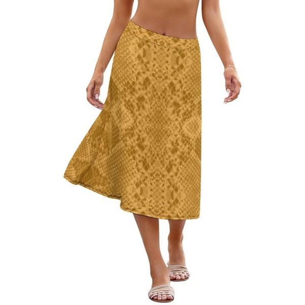 

skirts snakeskin skirt business fashion short woman spandex pattern midi, Black