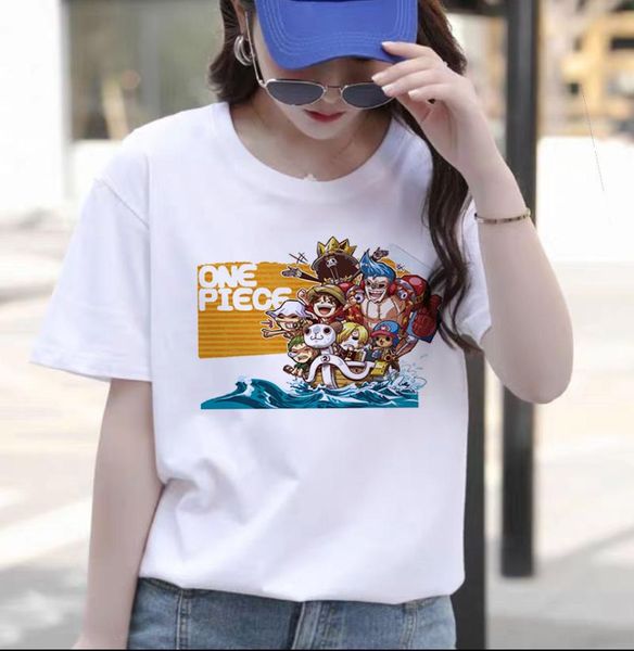 

women's t-shirt one piece women t shirt harajuku cartoon hip hop japan anime tshirt kawaii luffy zoro graphic fashion casual tees, White