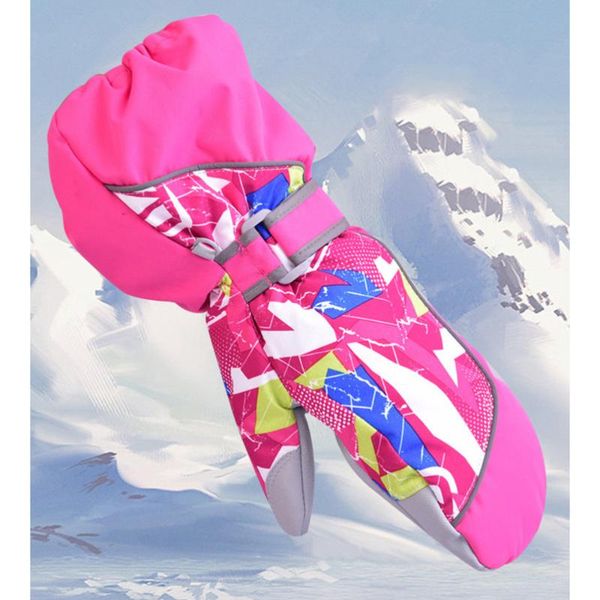 

ski gloves blue children sports miwarm waterproof thicken for mountain climbing hiking riding outdoor activities size