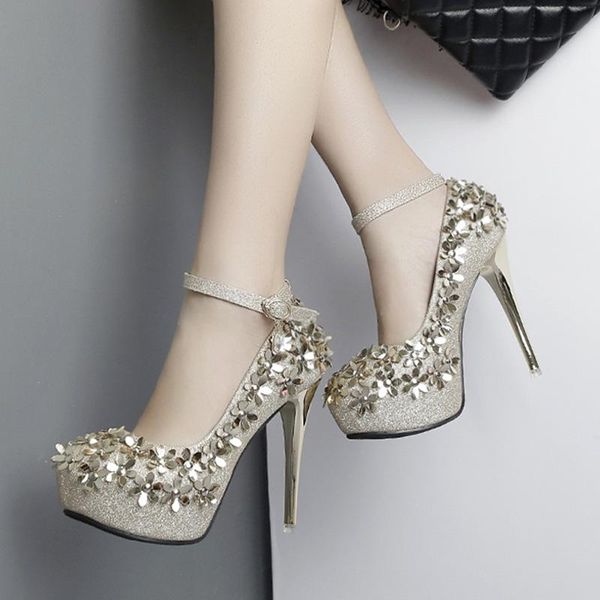 

dress shoes up-to-date round toe solid silver gold woman summer single thin heels stilettos fashion pumps 12 cm, Black