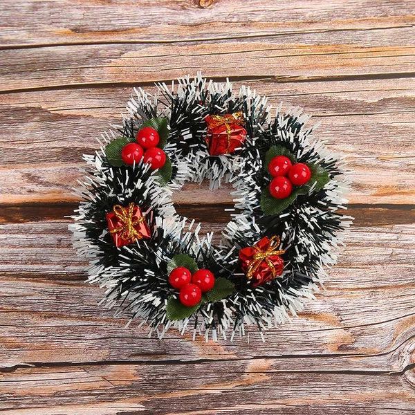 

factory outlet christmas decoration christmas decorations 12cm tree garland mini pendant wall door wreaths pine hanging ornaments decor xmas