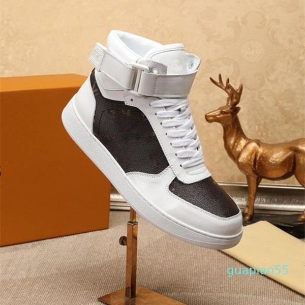 

fashion-designer shoes high leather sneaker trainer men sneakers, Black