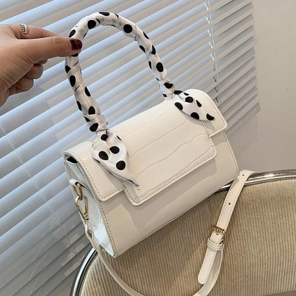 

shoulder bags solid leather women color pu bag small crossbody 2021 summer silk scarf female handbags and purses