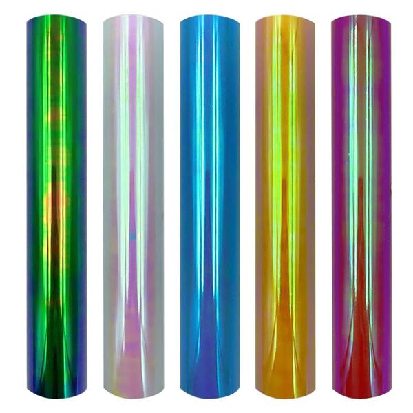 

gift wrap holographic iron on heat transfer glitter htv bundle sheets rainbow self-adhesive 20 x 25cm