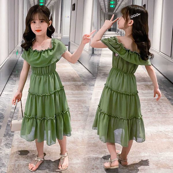 

summer children's clothing girls casual dresses new 2 clothes 11 teens fashion sandy beach dresses summer princess dress 10 kids, Red;yellow