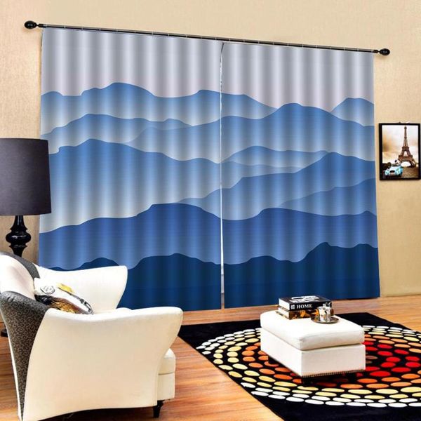 

curtain & drapes forest scenery fog cloud mountain valley landscape large window for living room bedroom blackout indoor sets