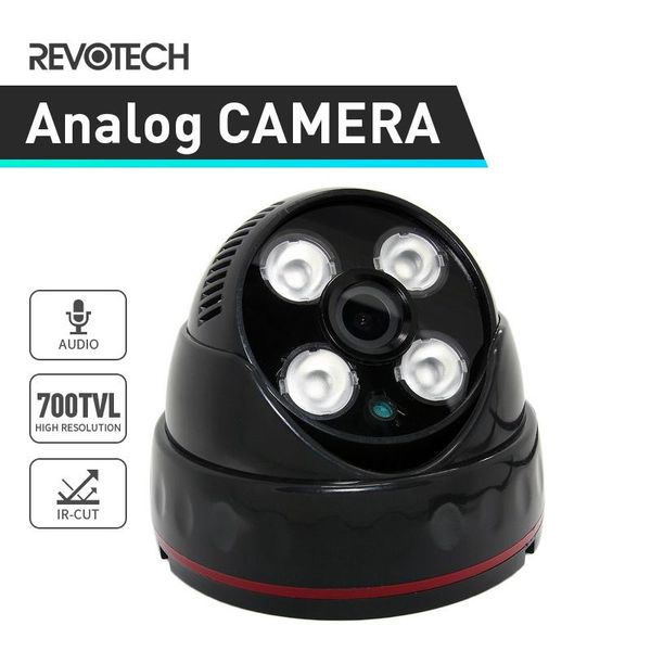 

audio 700tvl 4 array led ir night vision dome cctv camera sony effio-e ccd / cmos black security indoor ip cameras
