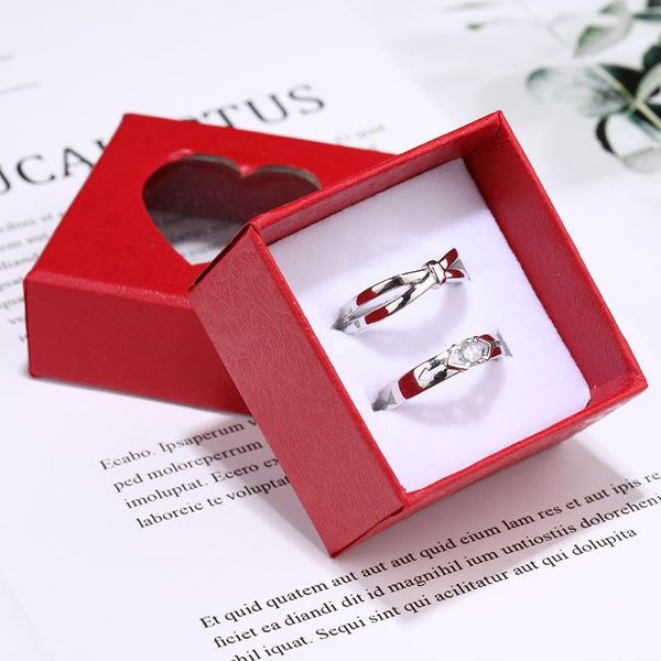 

simple fashion cz crystal couple ring set for women silver color finger rings lovers' engagement wedding party jewelry gift cluster, Golden;silver