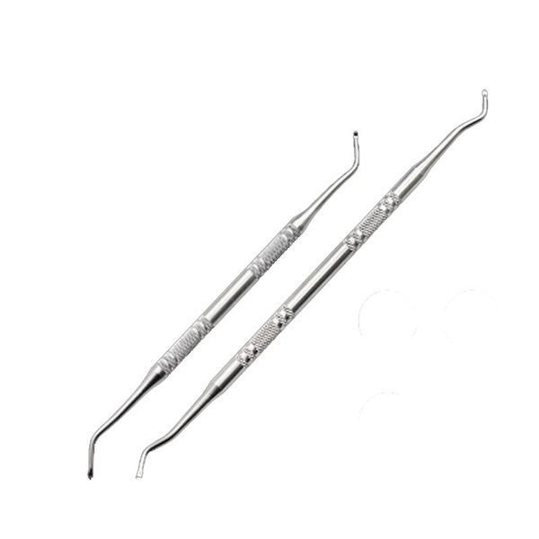 

nail art kits dual-ended cuticle remover pusher tool groove pick stainless steel spoon manicure pedicure beauty tools