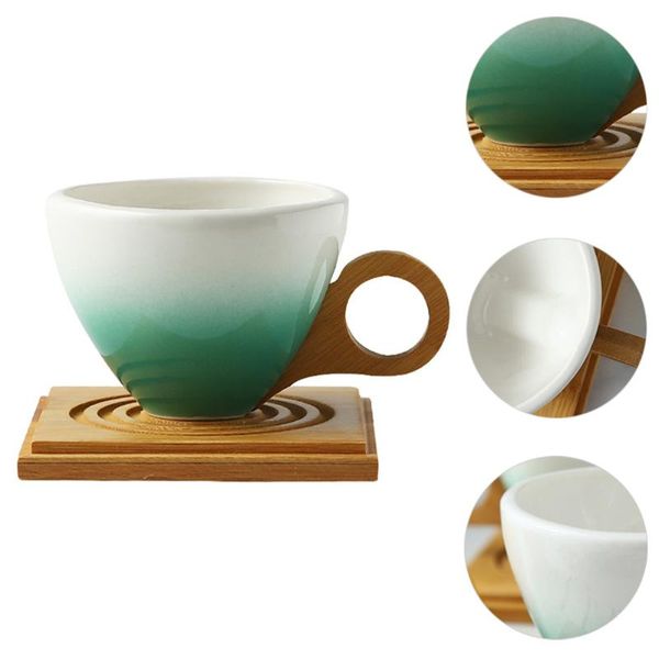 

cups & saucers 1 set ceramics coffee cup gradient color afternoon tea ceramic with saucer