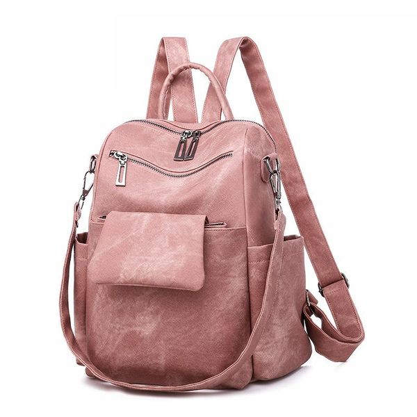 

outdoor bags women soft leather backpack fashion casual shoulder bag backpacks large capacity school 2021 bagckpack mochila