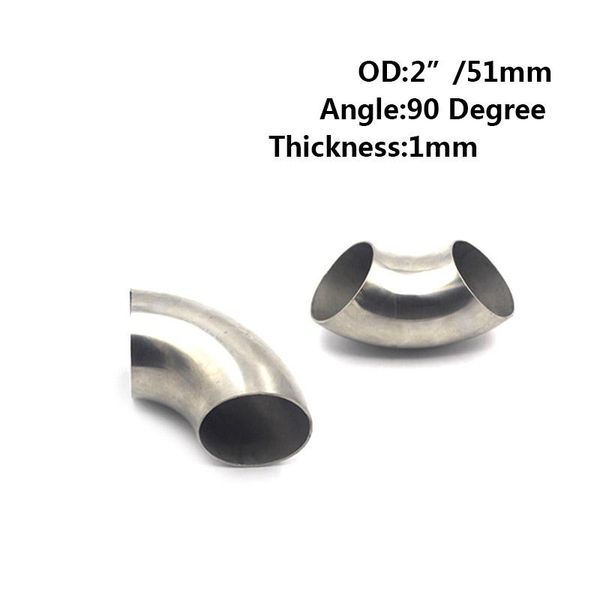 

manifold & parts 1pc 2'' 51mm/60mm/2.5'' 63mm/3''76mm 201 stainless steel 90 degree bend elbow pipe
