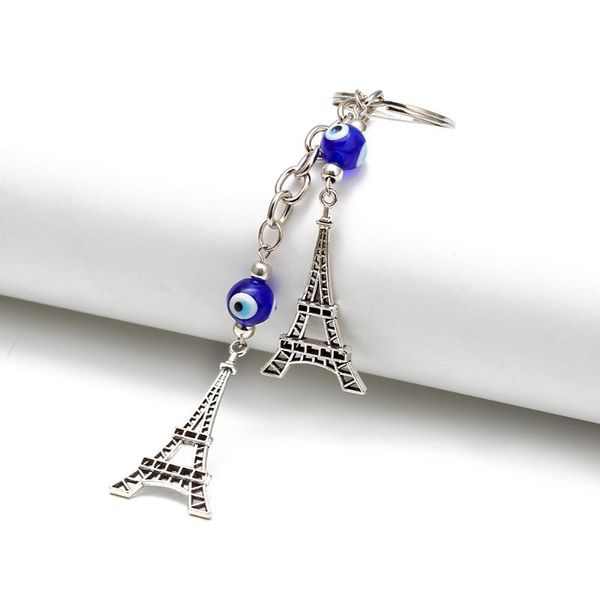 

keychains zhongvi elephant pendant keycahin blue turkish eye charm silver color key chain holder fashion jewelry for women men wholesale
