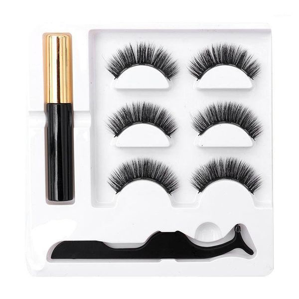 

magnetic eyelashes 3d mink false eyelash magnet eyeliner waterproof fake liquid long lasting1