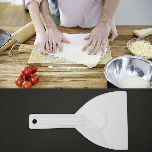

baking & pastry tools white handle plastic scraper butter dough cutting machine diy kitchen chocolate trimming shovel