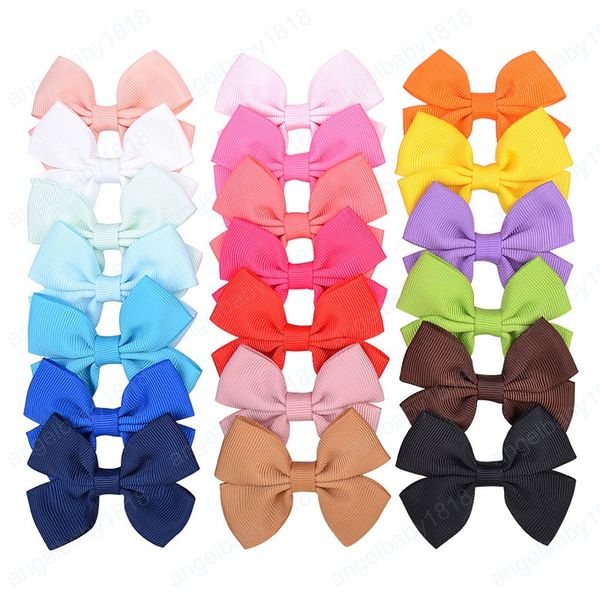 

solid colors bowknots bb hair clips for cute girls barrettes hairpins headwear kids hair accessories, Slivery;white