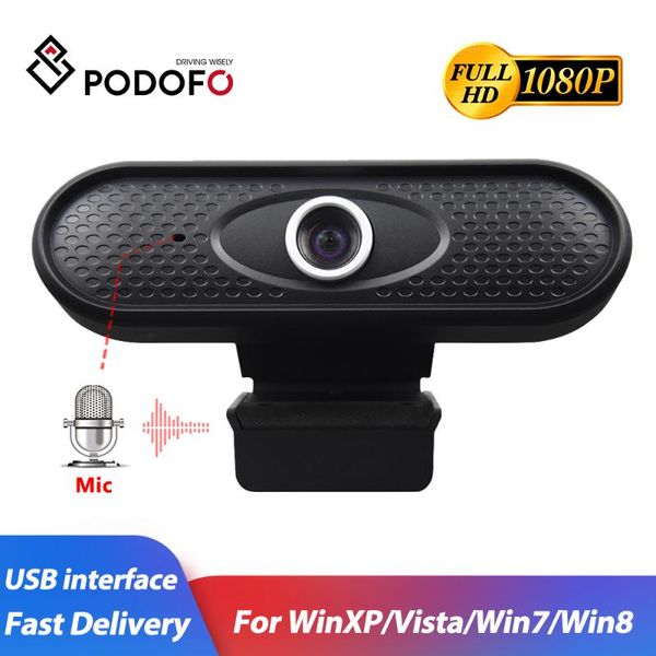 

webcams podofo webcam 1080p hd web camera with built-in mic microphone 1920 x usb plug cam, widescreen video for lappc