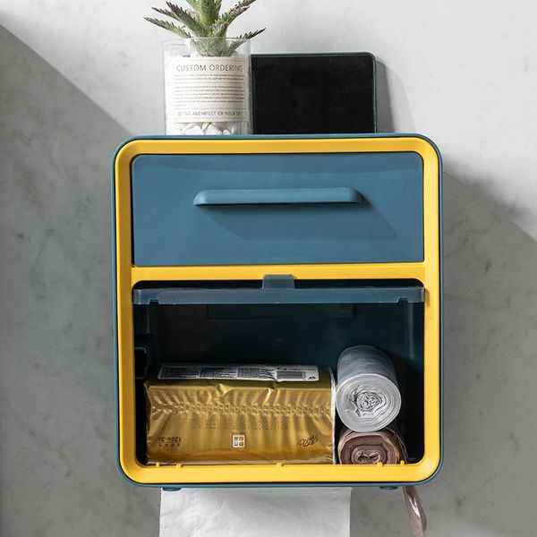 

toilet paper holders multifunctional tissue box holder roll waterproof rack punch wall hanging bathroom supplies