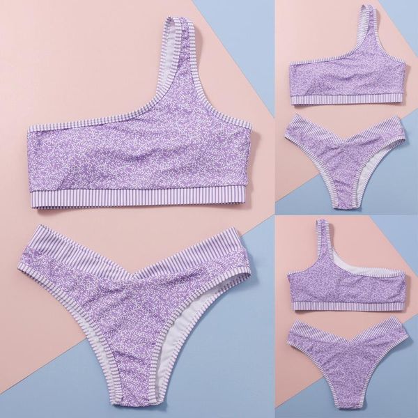 

one-piece suits stroje k pielowe damskie women's fashion prints sling backless high waist bikini swimsuit women swimming