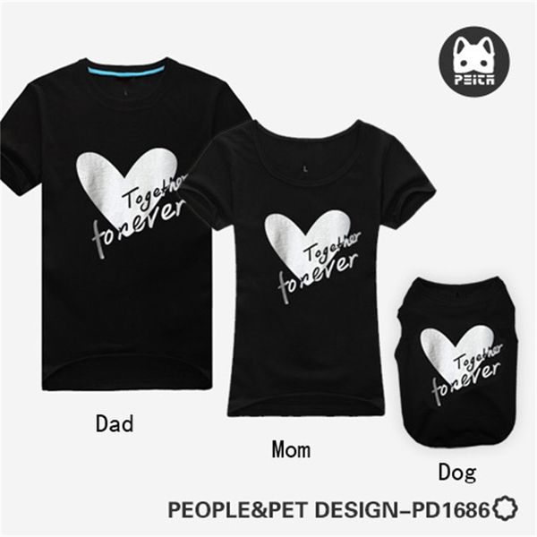 

1686 wear it together love pet parent-child cloth teddy spring and summer dog