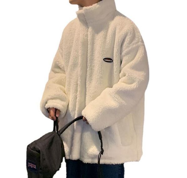 

new fine men's wool and cotton jacket coat both sides wear, Black