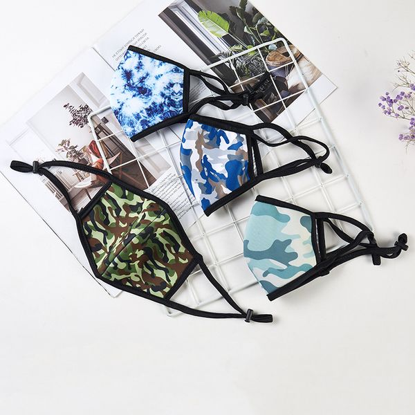 

printed mask summer anti haze breathable washable adjustable cotton ear