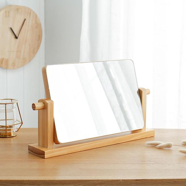

mirrors table cosmetic mirror european style simple solid wood dressing glasses shop wooden