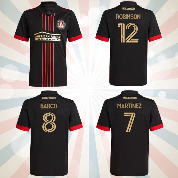 

21/22 mls atlanta united fc soccer jerseys 2021 lejos de maillots de foot martÃ­nez barco robinson damm camiseta de fÃºtbol, Black;yellow