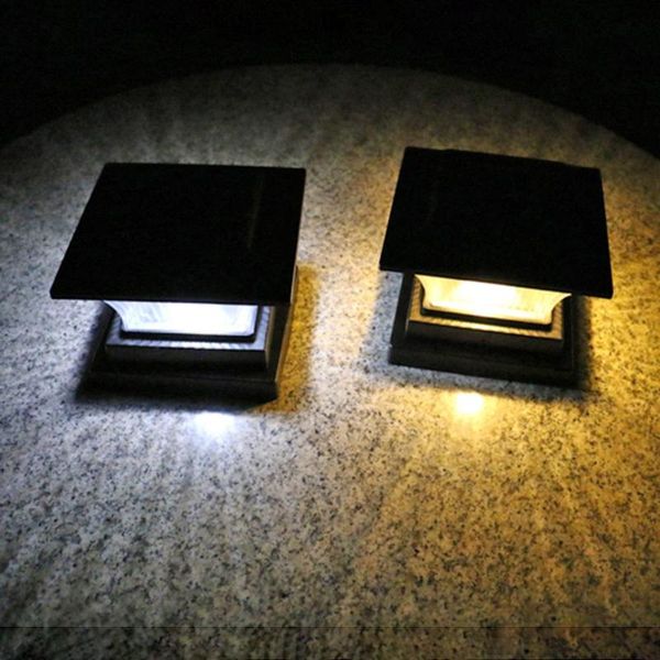 

solar lamps power led pillar lamp outdoor garden fence yard post cap lights waterproof street wall light