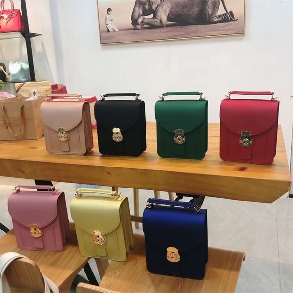 

2021 jelly bag mobile phone shoulder women's cross pvc frosted matte small square